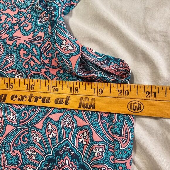 EUC LOFT PAISLEY MANDALA PRINT RUFFLED TOP SIZE SMALL - Picture 11 of 12